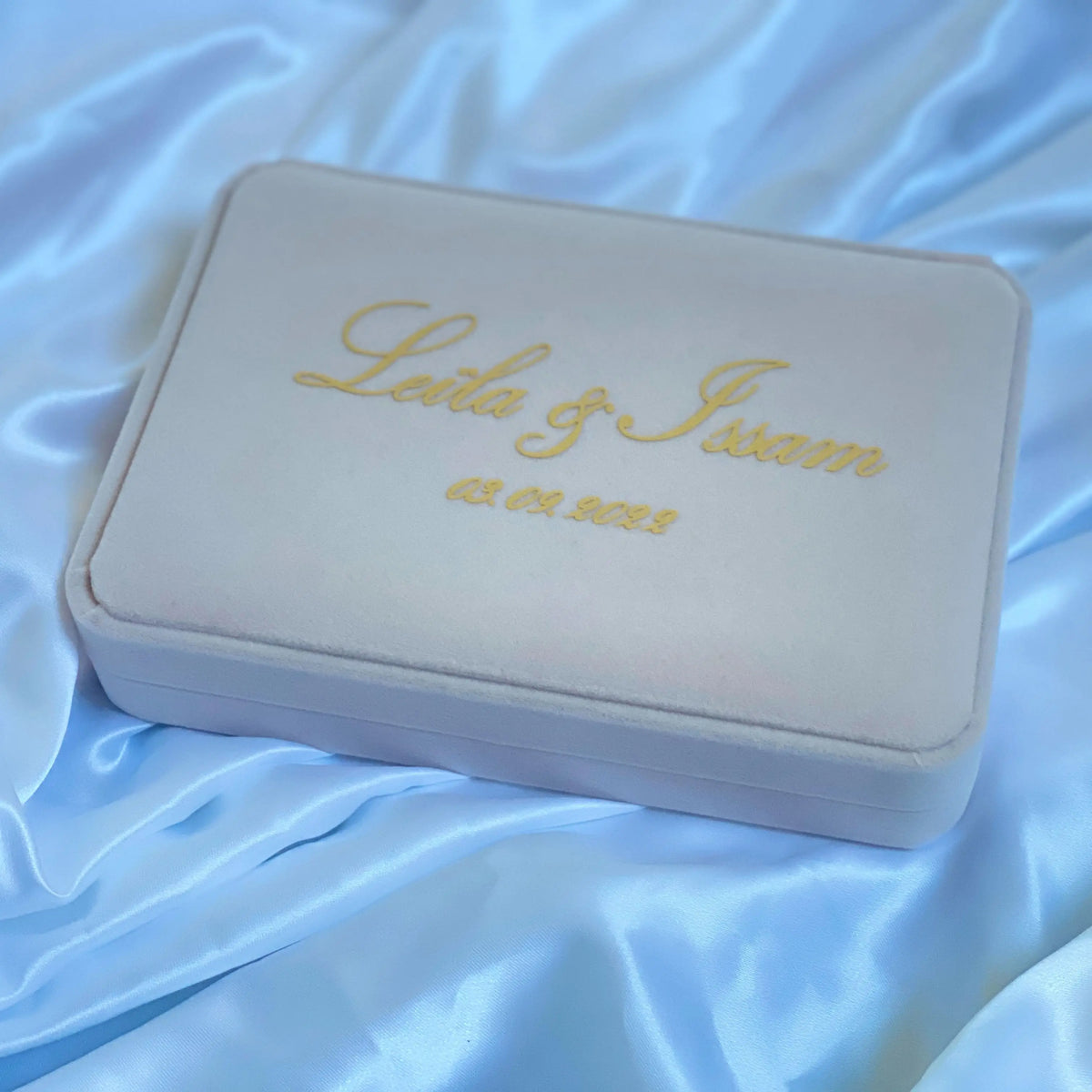 Personalise Flannel Jewelry Box Cutom Wedding Ring Box Necklace Ring Earring Bracelet Gift Boxs Wedding Jewelry Box For Bride