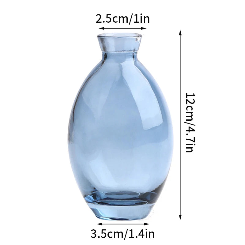 Transparent Glass Vase Retro Class Vase Pot Nordic Flower Bottle Retro Plants Glass Jar Wedding Decoration Home Decor florero