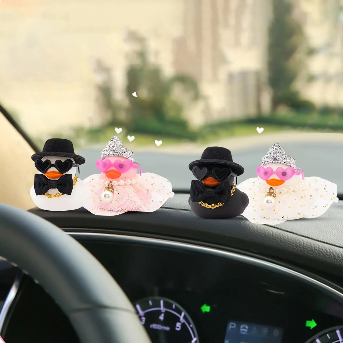 2 Colorful Wedding Rubber Ducks, Bride Groom Duckies Marriage Rubber Duck Mini Couple Ducky for Ceremony Gift Souvenir Marry