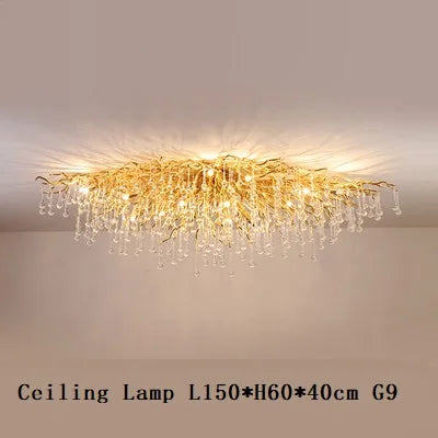 Modern Luxury LED Crystal Chandeliers Crystal Hanging LED Pendant Lights for Bedroom Kitchen Dining Living Suspension Lamp