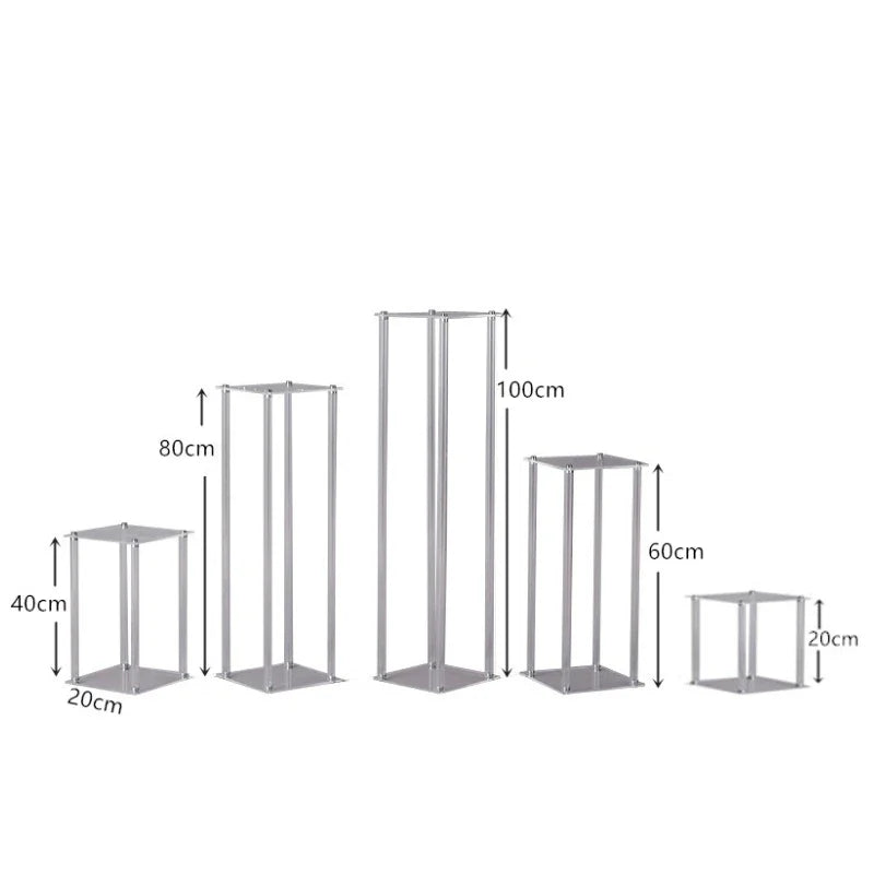 Clear Square Acrylic Artificial Flower Stand Display Stand Dessert Table Wedding Centerpieces for Tables Birthday Party Decor