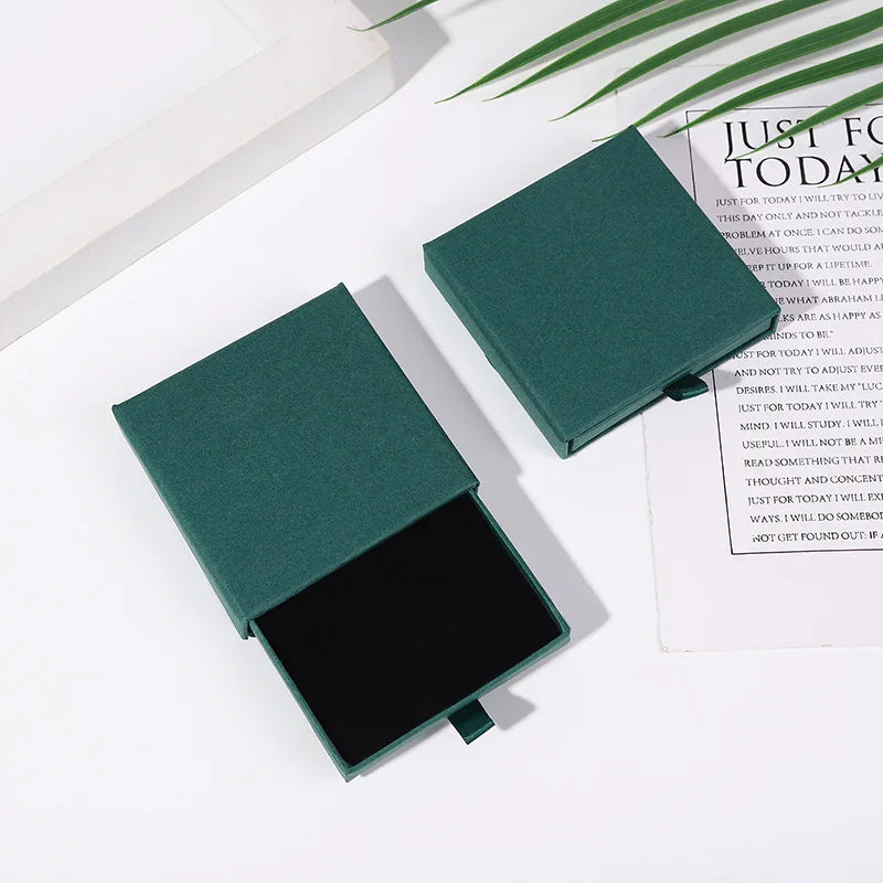 5/10 pcs 8/10x1.7cm Thin Kraft Paper Drawer Jewelry Packaging Box Greeting Card Necklace Bracelet Gift Package Case Boxes