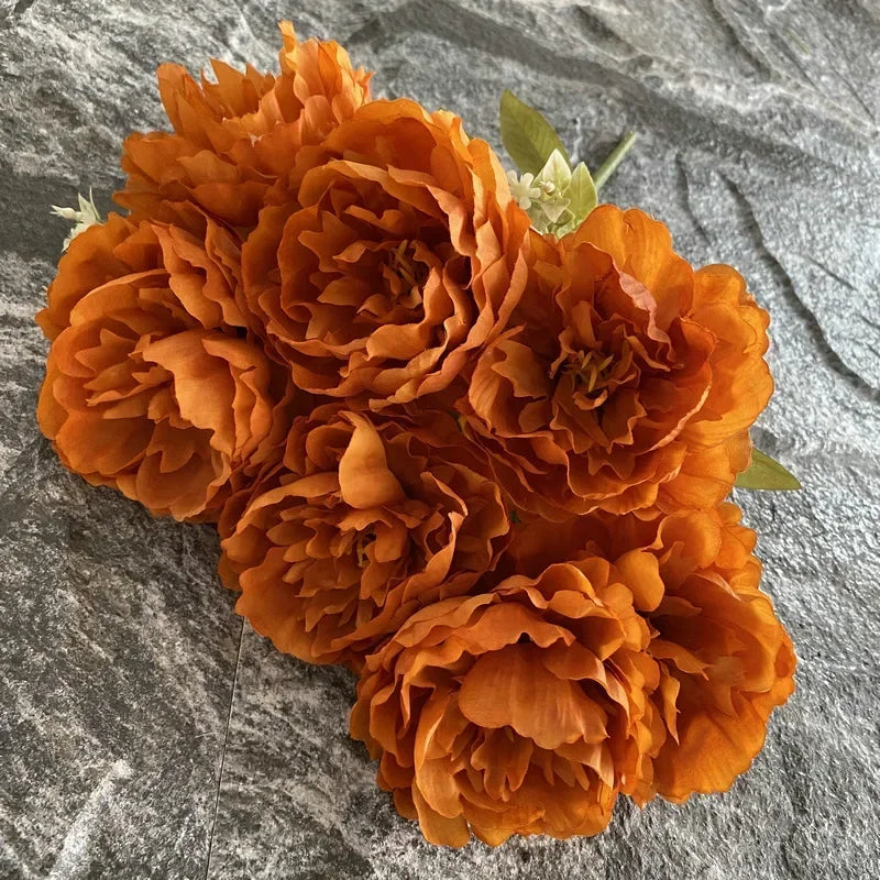 Simulation Seven Peony Silk Flowers Bouquet Home Living Room Table Decoration Wedding Decoration Artificial Flowers Fake Flower