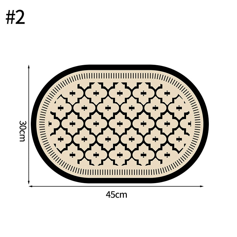 Kitchen Oval Shape Placemats Pu Leather Dining Insulation Mat Non-slip Tableware Mug Coaster Kitchen  Nordic Home Decor
