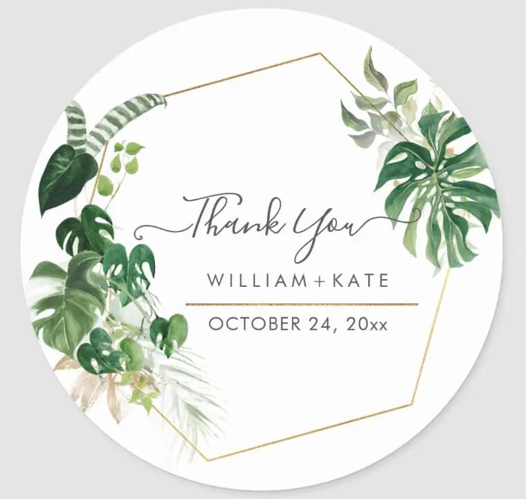 Custom Logo Wedding Stickers Personalized Design Your Name Candy Gift Box Birthday Party Gift Tags