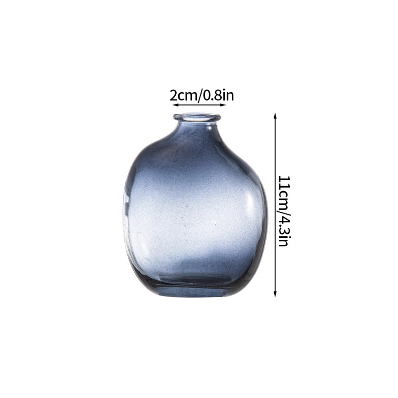 Transparent Glass Vase Retro Class Vase Pot Nordic Flower Bottle Retro Plants Glass Jar Wedding Decoration Home Decor florero