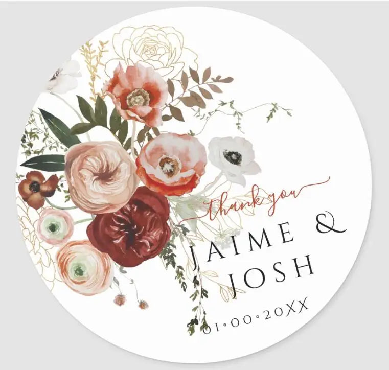 Custom Logo Wedding Stickers Personalized Design Your Name Candy Gift Box Birthday Party Gift Tags