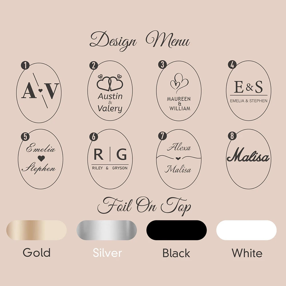 Personalized Oval Velvet Ring Box Double Slot Wedding Engagement Ring Holder Box Modern Elegant Wedding Decoration