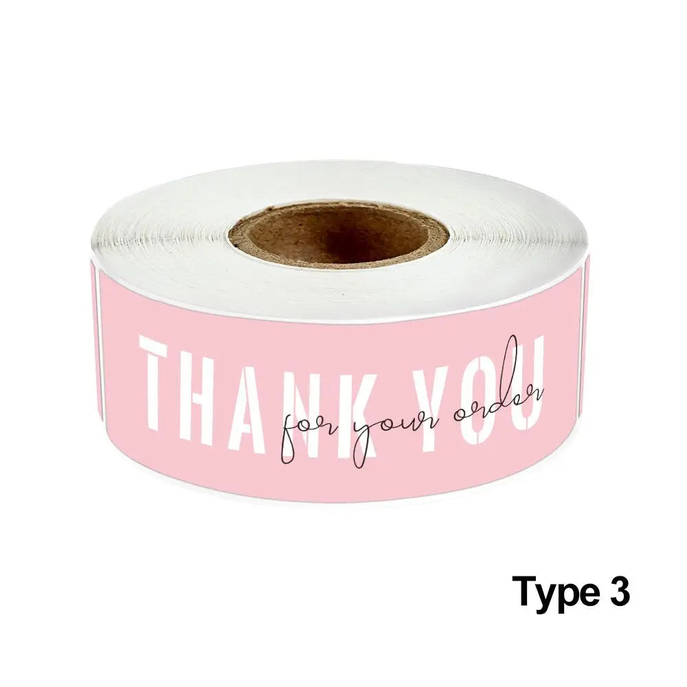 120PCS/Roll 3inch Thank You For Your Orders Stickers Sealing Labels Small Business Packaging Decals Gift Wrapping Party Supplies