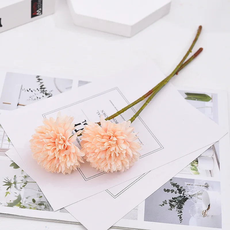 30cm Artificial Flower Dandelion Ball Chrysanthemum Fake Flower Living Room Potted Flower Arrangement Wedding Decoration