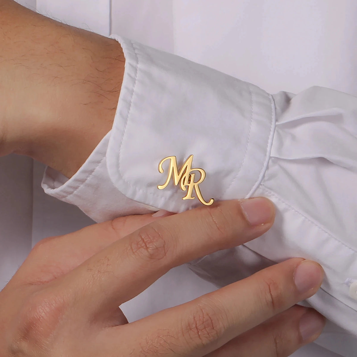 Cazador Custom Cufflinks for Men Stainless Steel Jewelry Personalized Initials Letter Cufflink for Suit Anniversary Wedding Gift