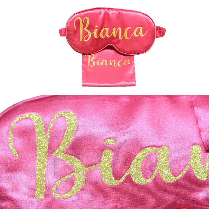 Personalized Silk Blindfold Satin Eye Mask for Sleeping, Customized Sleep Mask, Bachelorette Party Gifts