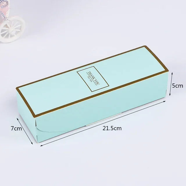 20pcs Rectangular Marbling Cardboard Gift Box Black Plume Paper Packaging Boxes Chirstmas Thank You Cake Chocolate Paper Boxes