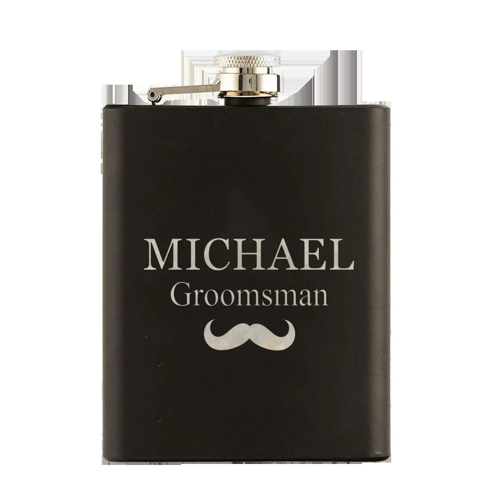 Personalized Groomsmen Flask Groomsman Gifts Wedding Party Present Best Man Proposal Gift for Men Bridal Party Engrave Hip Flask