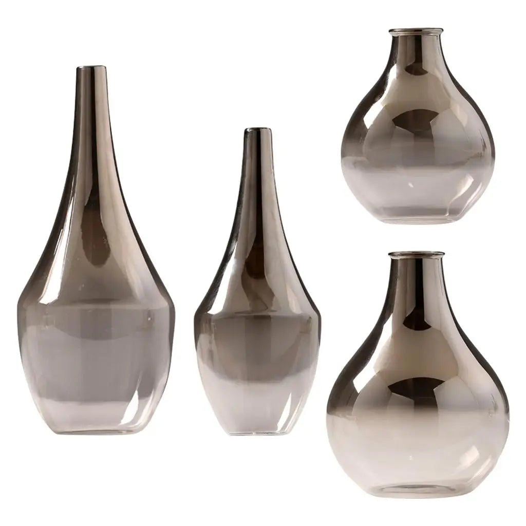 Flower Vase Soot Gradient Glass Vase Plant Pots Housewarming Gifts for