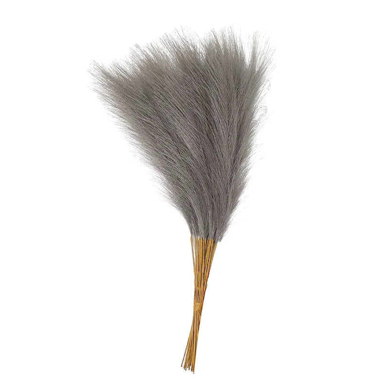 55CM 10PCS Fluffy Pampas Grass Boho Decor Flower Fake Plant Reed Simulated Wedding Party Home Decoration Artificial Flowers