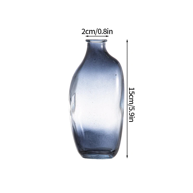 Transparent Glass Vase Retro Class Vase Pot Nordic Flower Bottle Retro Plants Glass Jar Wedding Decoration Home Decor florero