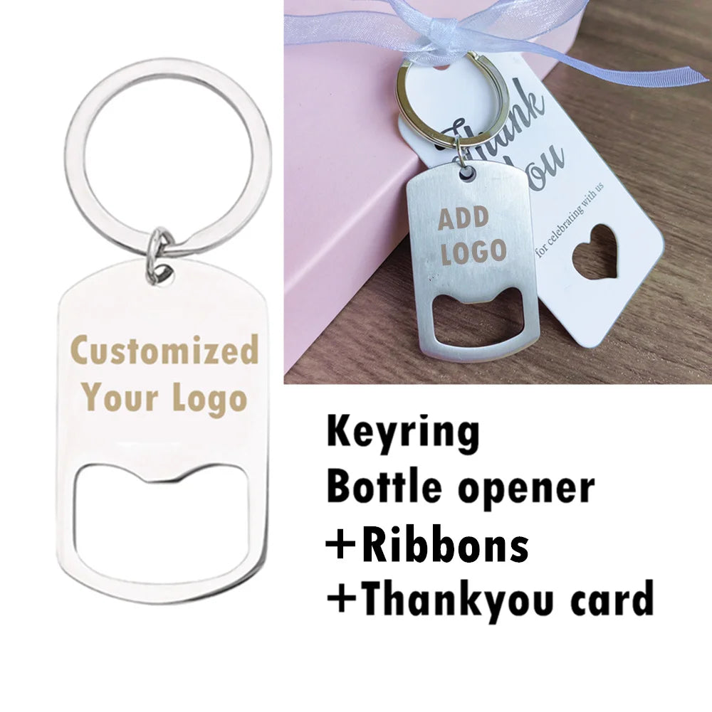 Personalized Wedding Gifts For Guests Baptism Party Favor Keychain Bottle Opener Key Holder Communion Baptism Custom Souvenir