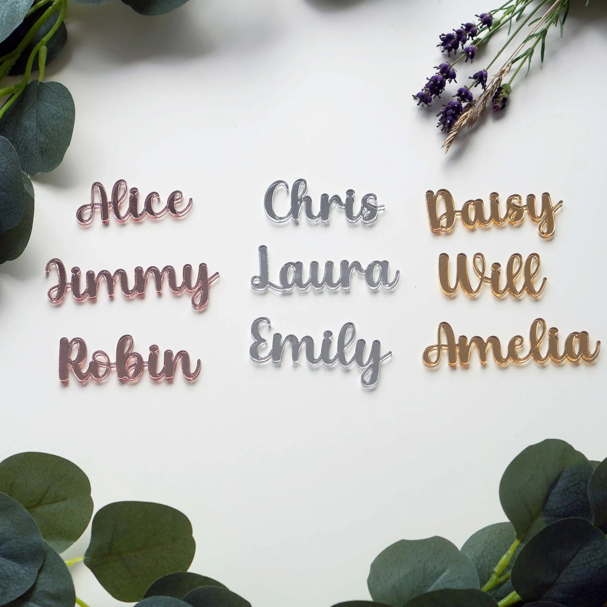 10pcs Personalised Wedding Setting Ideas Acrylic Laser Cut Place Names Cards Custom Wedding Table Bridal Shower Decor Name Cards