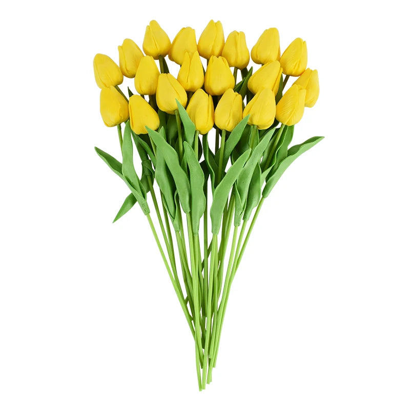 5/10Pcs Artificial Flowers Calla Lily Real Touch Tulip Flower Bouquets For Wedding Bride Home Vase Decoration Fake Plants Gifts