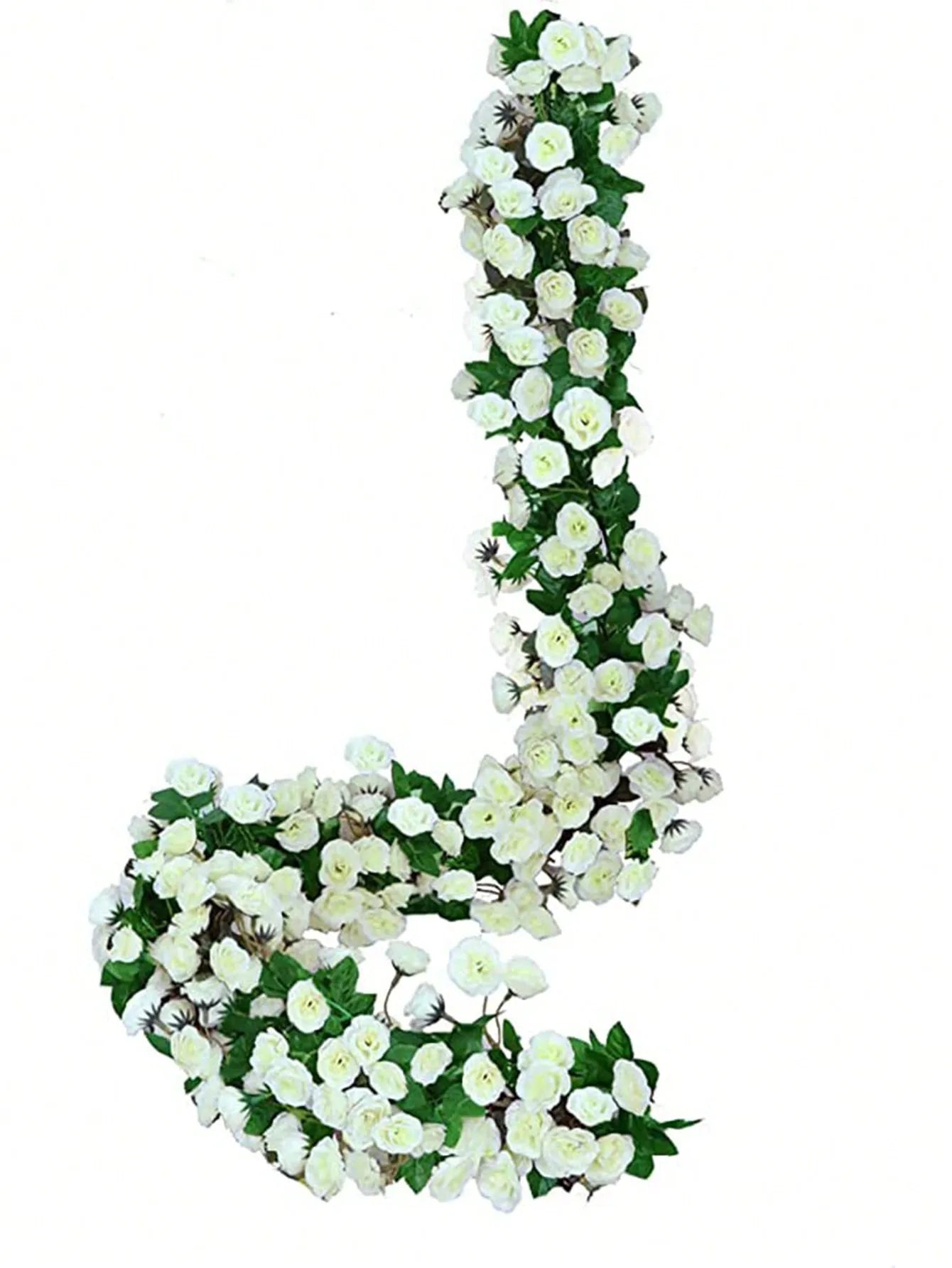 2pcs 69-Heads Artificial Rose Vine Flowers Garlands Floral Hanging Garden Craft Rose Ivy Plants For Wedding Arch Arrangement