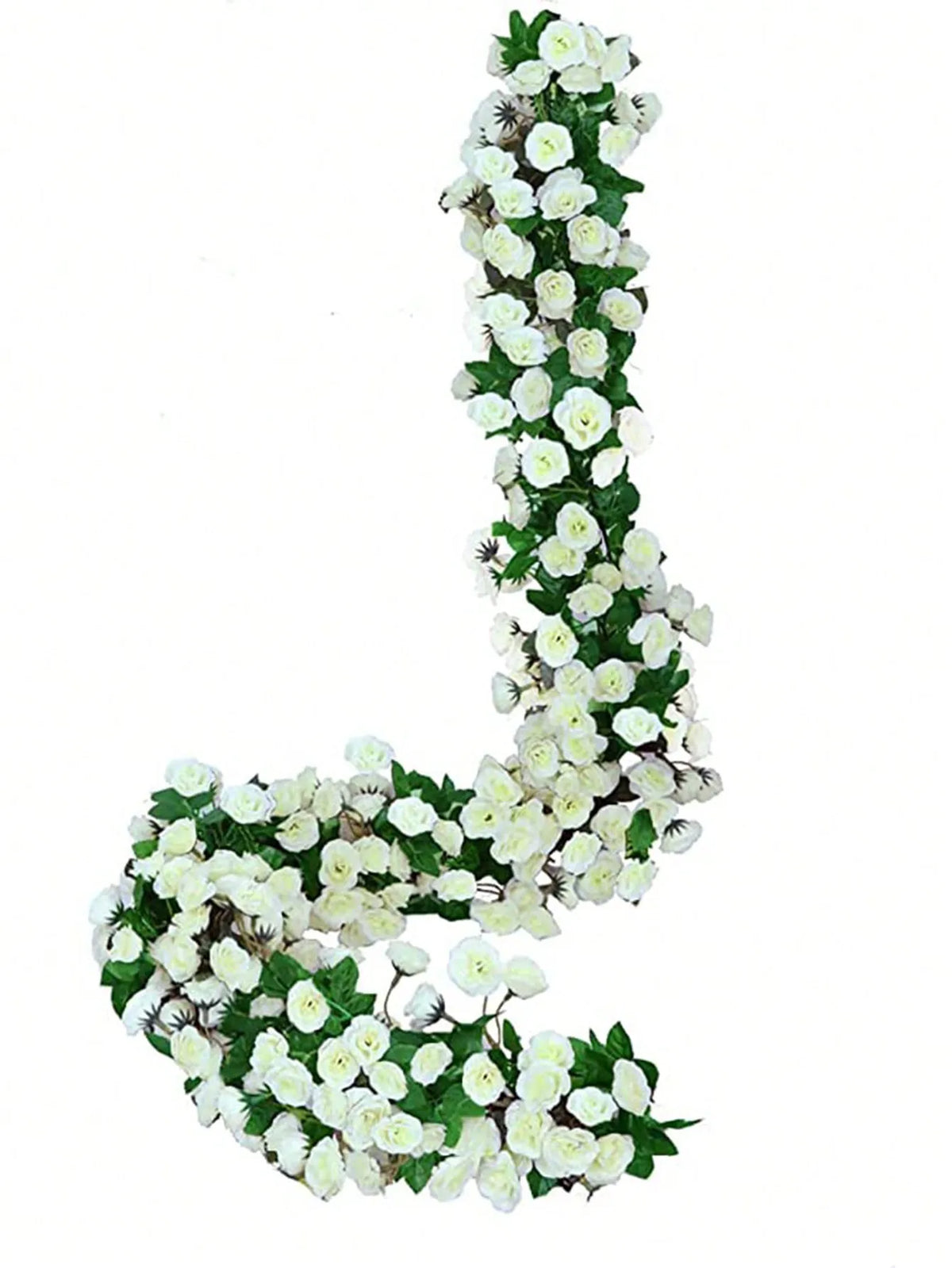 2pcs 69-Heads Artificial Rose Vine Flowers Garlands Floral Hanging Garden Craft Rose Ivy Plants For Wedding Arch Arrangement