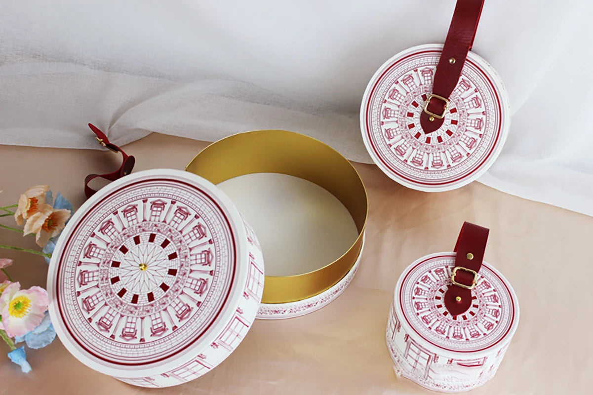 Gift Paper Box Leather Carry Hands Protable Wedding Favors Candy Cake Chocolate Bags Birthday Party New Year Decoration Supplies