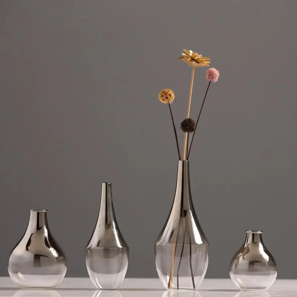 Flower Vase Soot Gradient Glass Vase Plant Pots Housewarming Gifts for