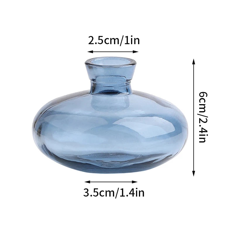 Transparent Glass Vase Retro Class Vase Pot Nordic Flower Bottle Retro Plants Glass Jar Wedding Decoration Home Decor florero