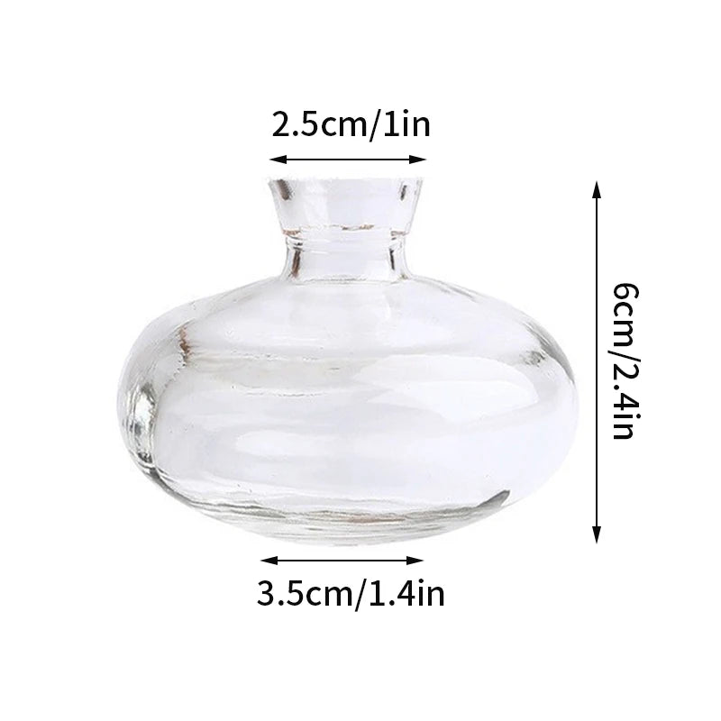 Transparent Glass Vase Retro Class Vase Pot Nordic Flower Bottle Retro Plants Glass Jar Wedding Decoration Home Decor florero