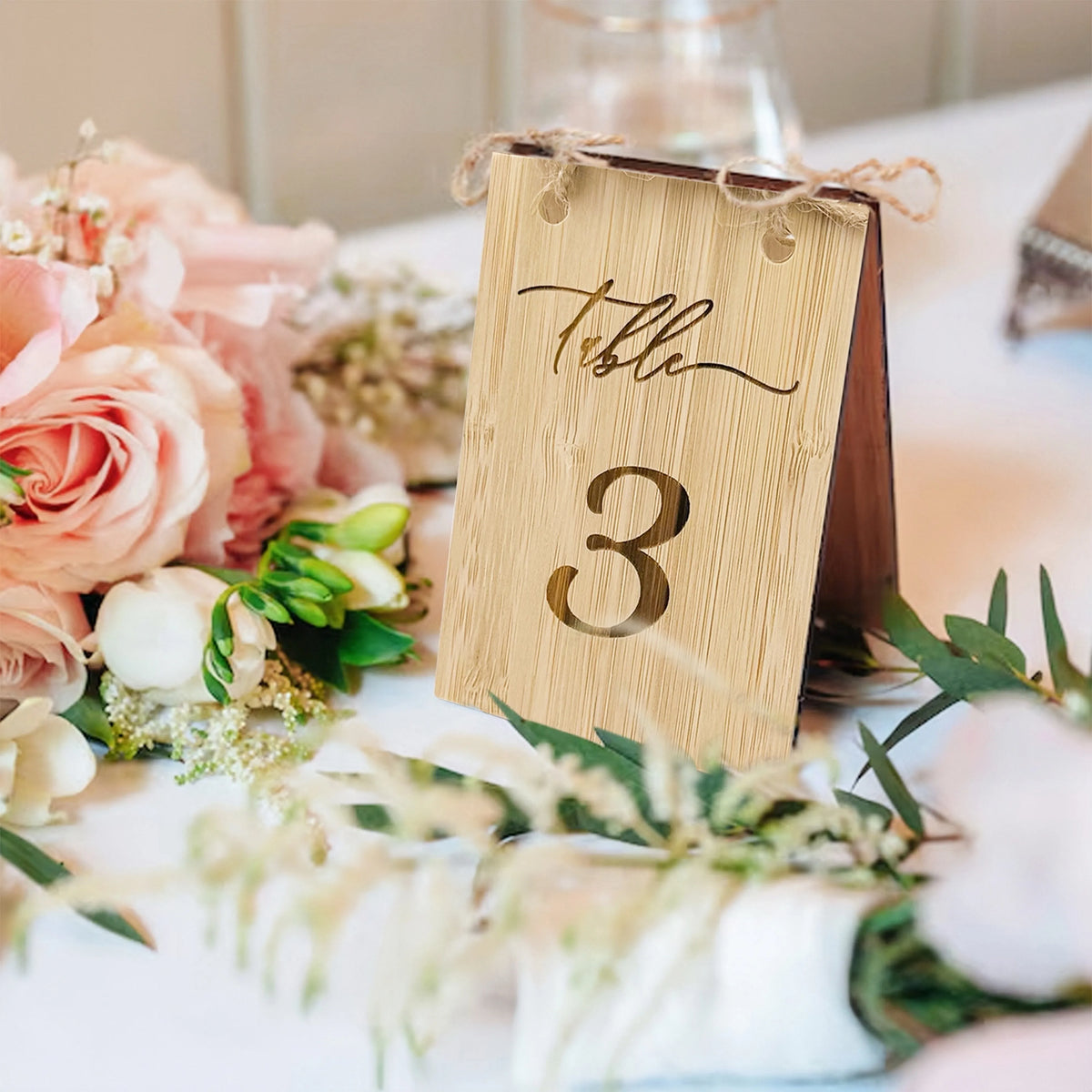 5 pcs Wooden Wedding Table Number Set,Reusable Seating Chart Table Number Card,Perfect For Wedding,Events Or Catering Decoration