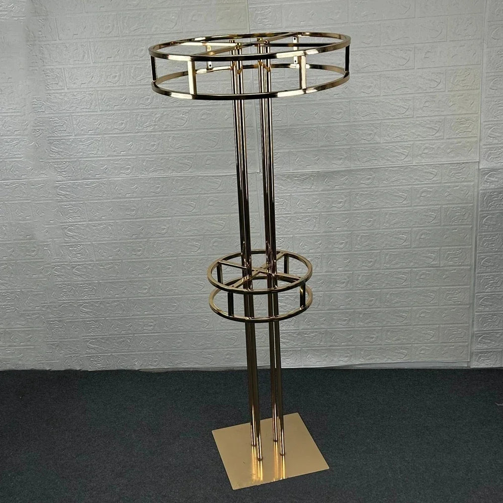 2/4/6/10Pcs Wedding Centerpiece Flower Rack For Event Party Decoration Electronic Plated Flower Rack Gold Arch Stand Road Lead
