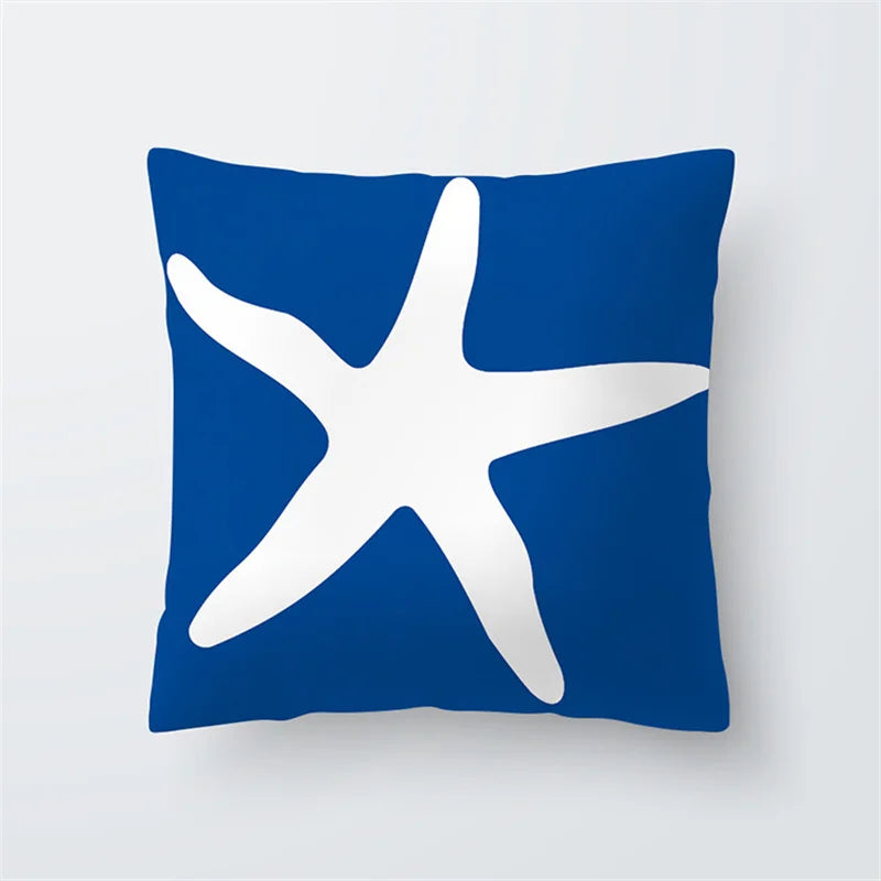 45x45cm marine organism ship printed pattern cushion cover for home living room sofa bedroom decoration pillow case