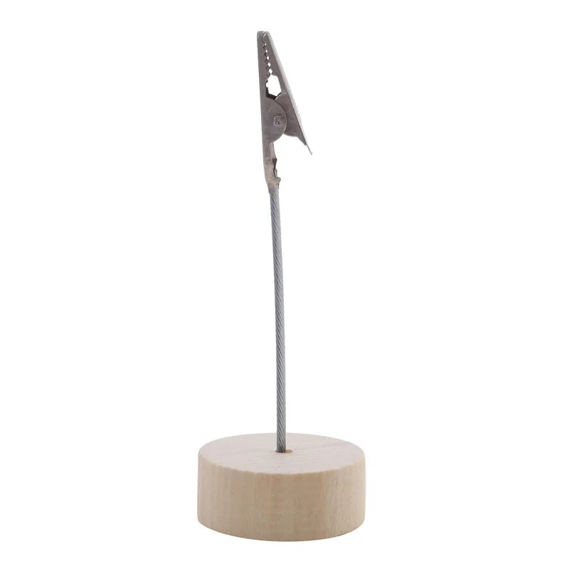 10 pcs New Portable Wooden Place Card Holder Clips Wedding Place Card Holder Table Photo Memo Number Name Clips Base