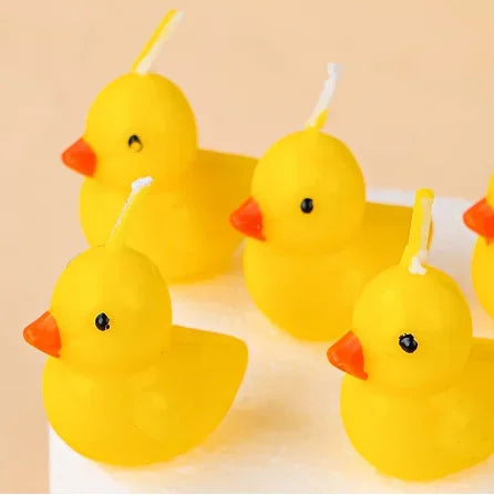 3pcs/set Yellow Duck Candles Birthday Candles Creative Cute Birthday Decoration Candles Children's Day Decorations