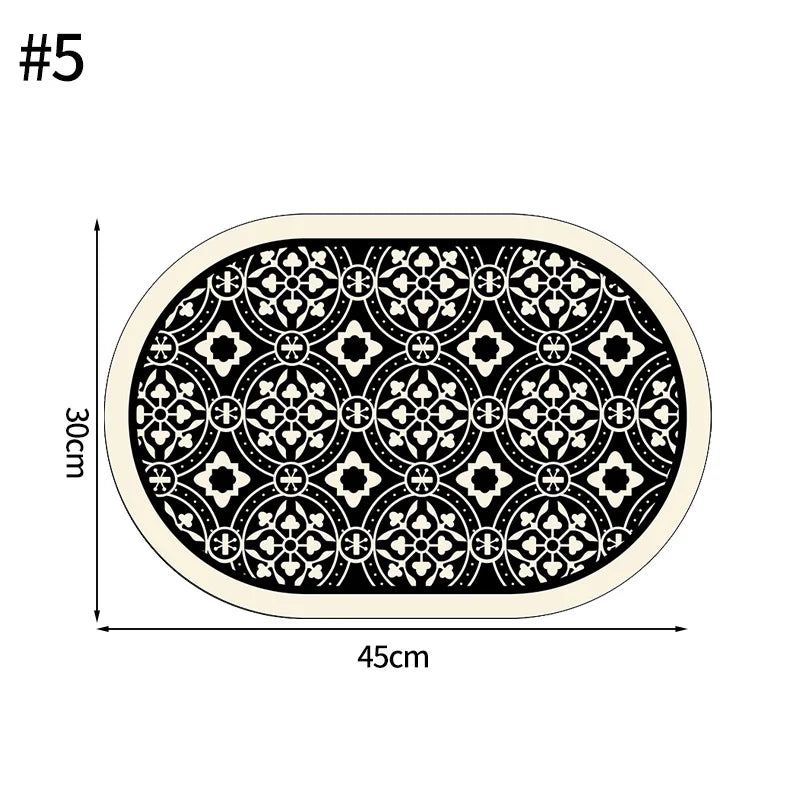 Kitchen Oval Shape Placemats Pu Leather Dining Insulation Mat Non-slip Tableware Mug Coaster Kitchen  Nordic Home Decor