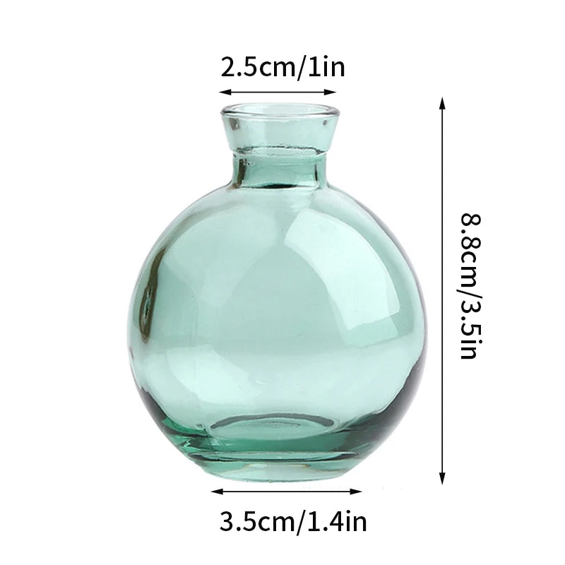 Transparent Glass Vase Retro Class Vase Pot Nordic Flower Bottle Retro Plants Glass Jar Wedding Decoration Home Decor florero
