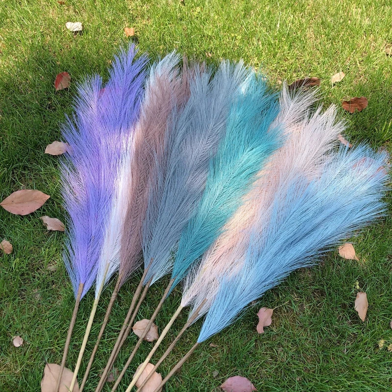 1PC Artificial Pampas Grass Fake Reeds Decor Vase Fillers Everlasting Flower Decor Centerpieces Wedding Arch Flower Faux Plants
