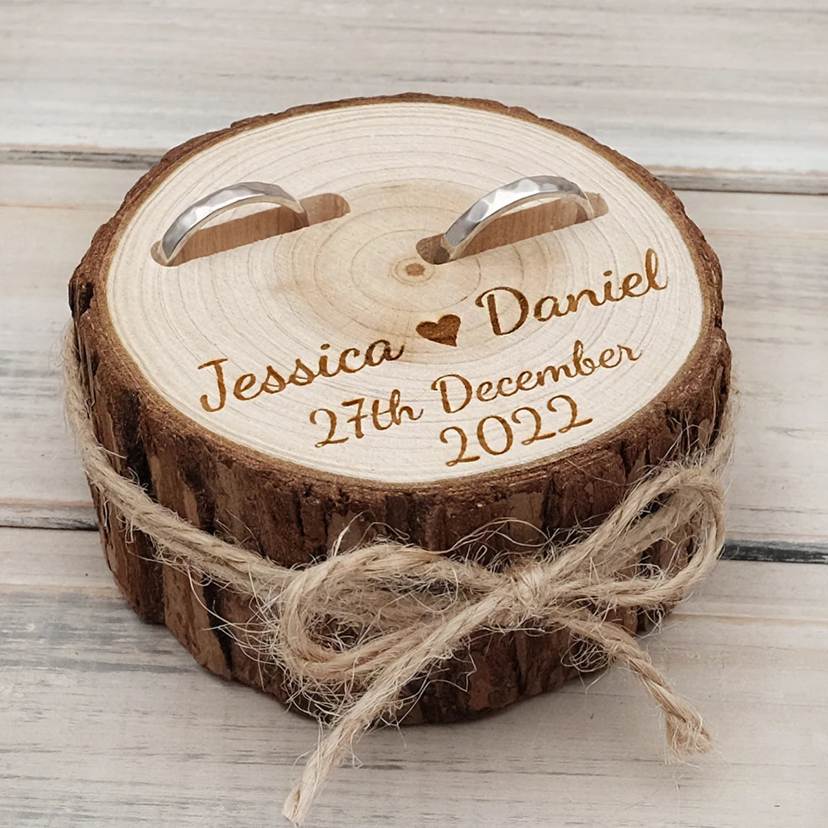 Custom Wedding Ring Box Personalized Wooden Wedding Rings Box Rustic Wedding Box Engagement Ring Holder Proposal Ring Pillow