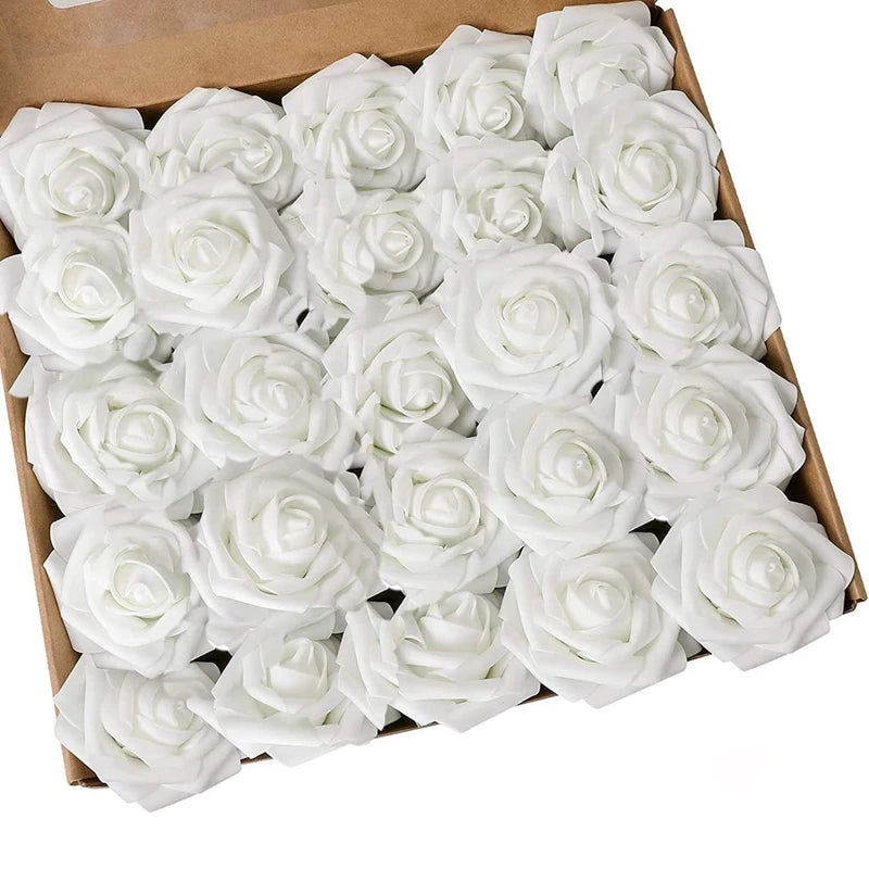 5/10/15/20/25Pcs Artificial Rose Flowers Wedding Decorations Centerpieces Arrangements Party Baby Shower Garden Home Decor Gifts