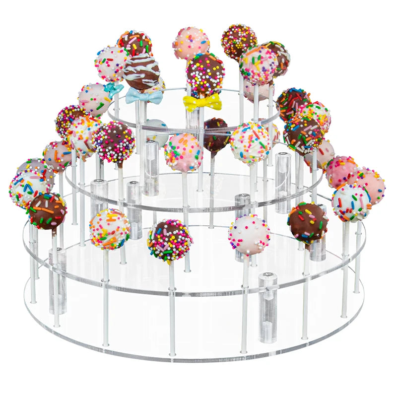 Acrylic Clear Lollipop Rack Candy Lollipop Stand DIY Wedding Party Cake Display Holder Round Square Rectangle Supermarket Store
