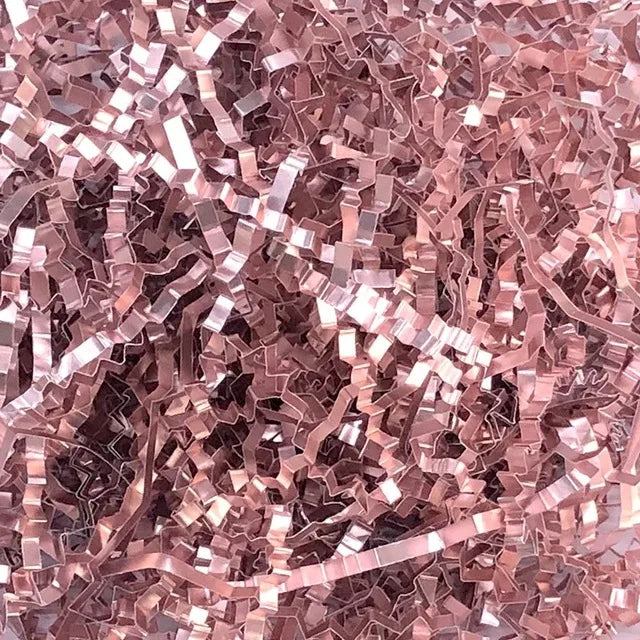 Glitter Metal Foil Bright Laser Rose Pink Gold Decor Confetti Shredded Crinkle Folds Craft Raffia Paper Gift Box Filler Material