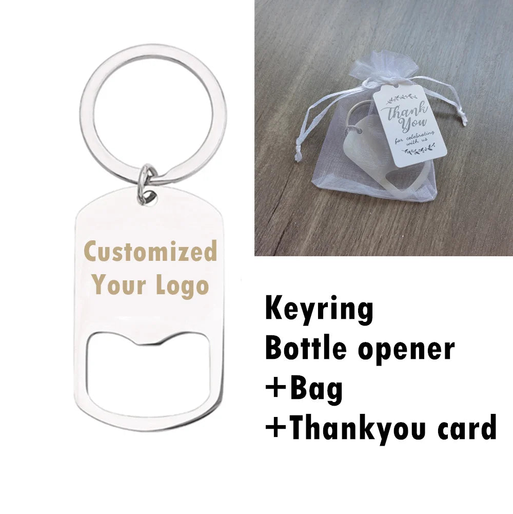 Personalized Wedding Gifts For Guests Baptism Party Favor Keychain Bottle Opener Key Holder Communion Baptism Custom Souvenir