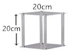 Clear Square Acrylic Artificial Flower Stand Display Stand Dessert Table Wedding Centerpieces for Tables Birthday Party Decor