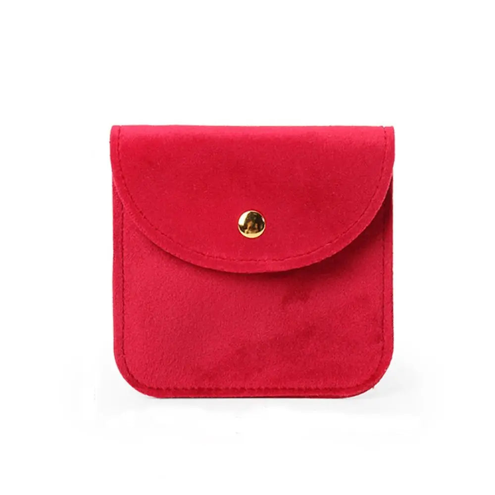 1 Pcs Dust Protect Portable Soft Velvet Gift Jewelry Bag Snap Button Packaging Bag Necklace Earrings Bracelet Ring Storage Pouch
