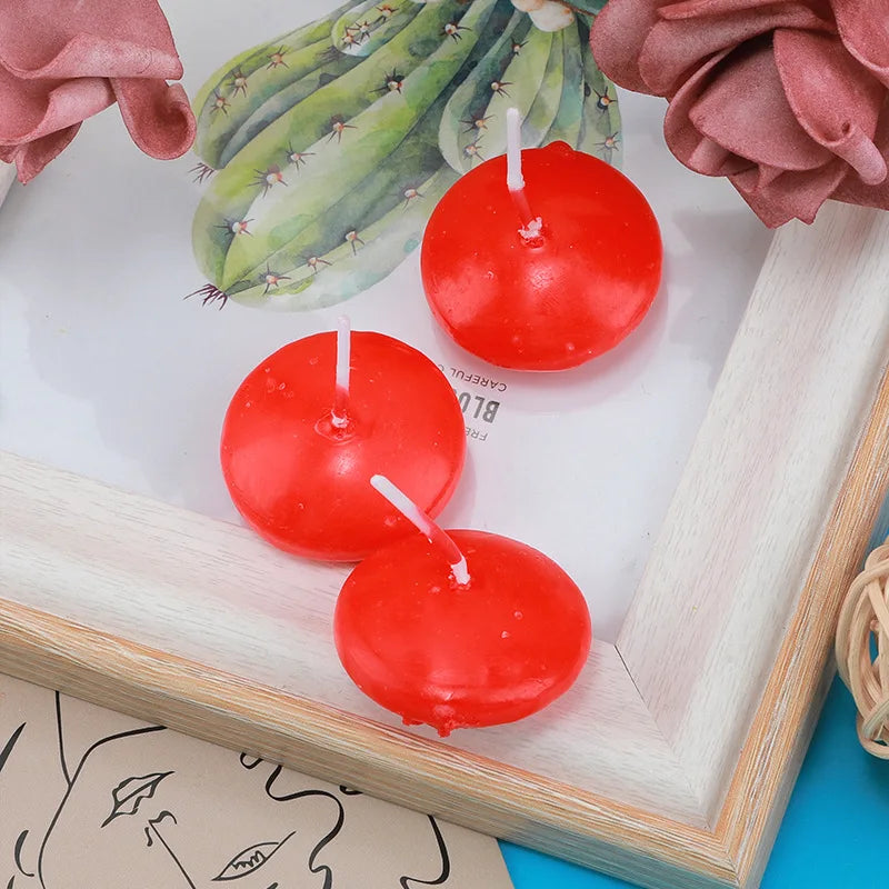 6/10/16Pcs Unscented Discs Candles Floating For Pool Party Wedding Home Bathtub Decor Supplies Romantic Confession Candlelight