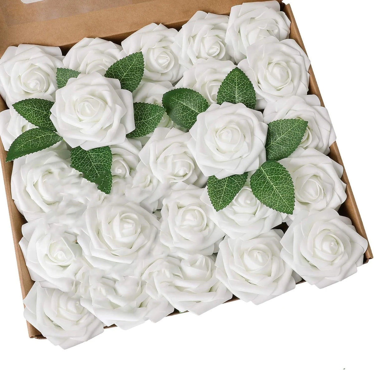 25pcs Artificial Flowers, Fake Flowers Roses W/stem For DIY Wedding Bouquets Centerpieces Arrangements Party Home Decorations