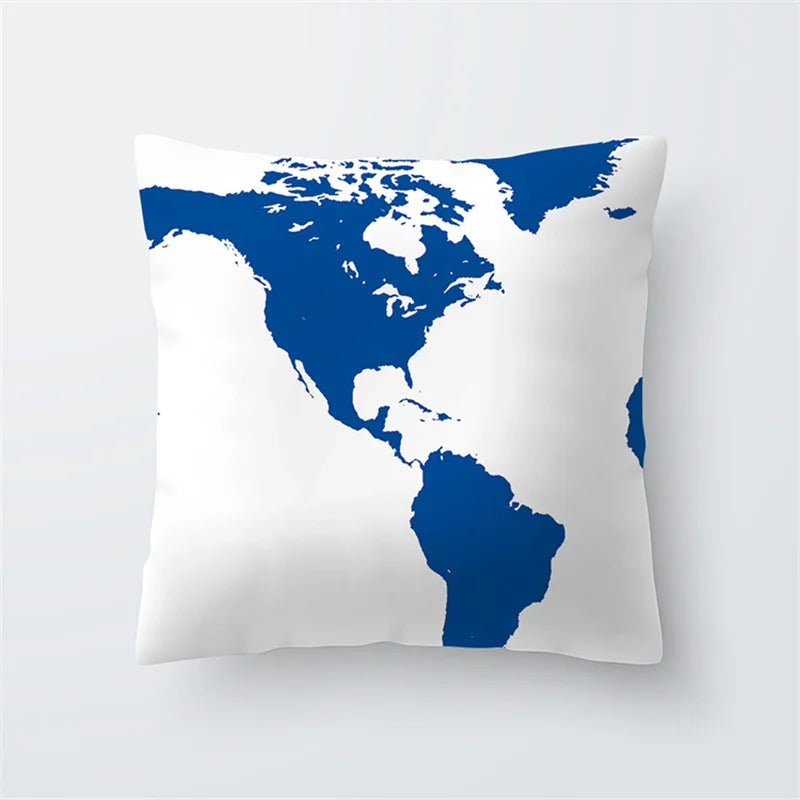 45x45cm marine organism ship printed pattern cushion cover for home living room sofa bedroom decoration pillow case