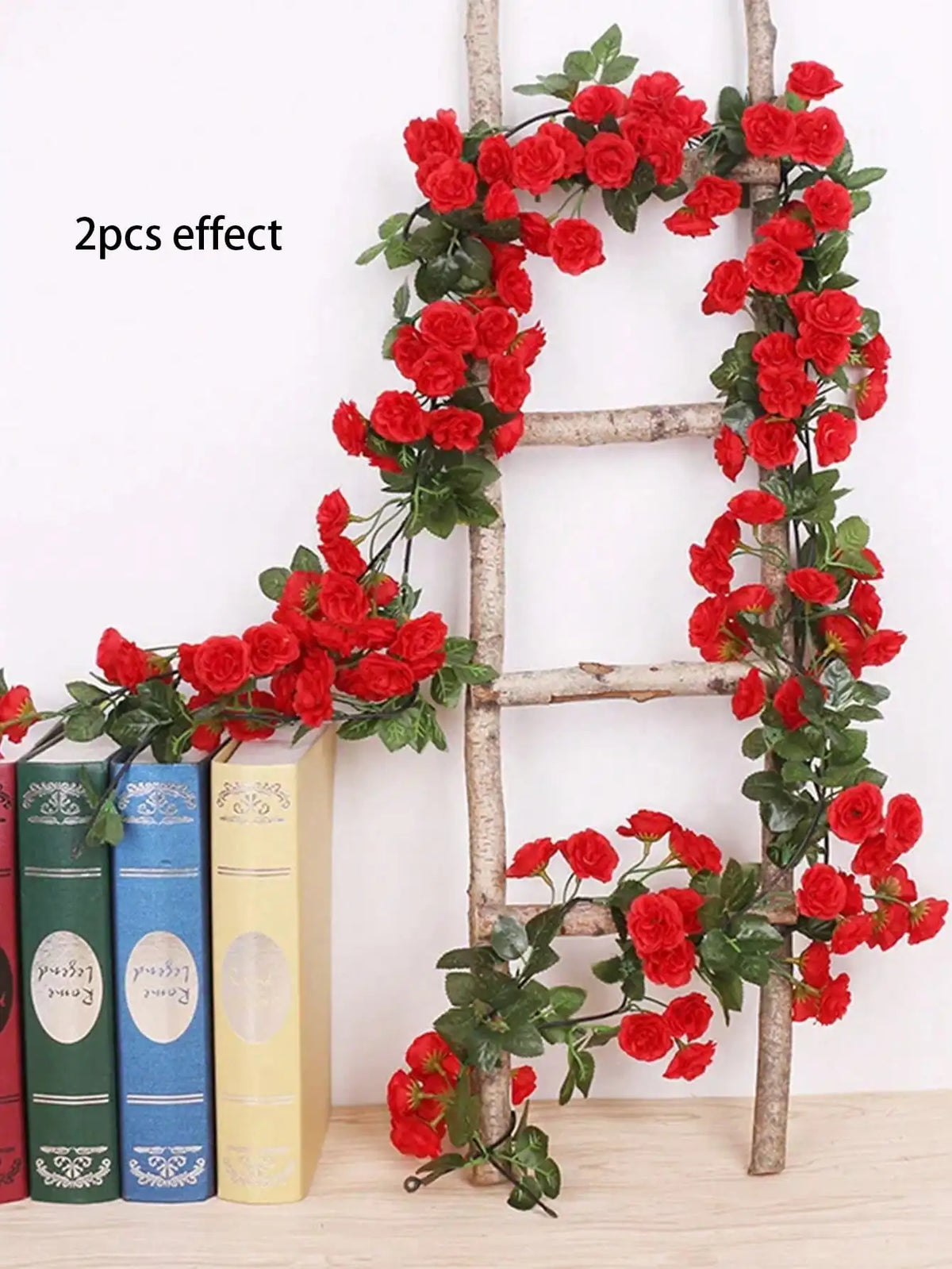 2pcs 69-Heads Artificial Rose Vine Flowers Garlands Floral Hanging Garden Craft Rose Ivy Plants For Wedding Arch Arrangement