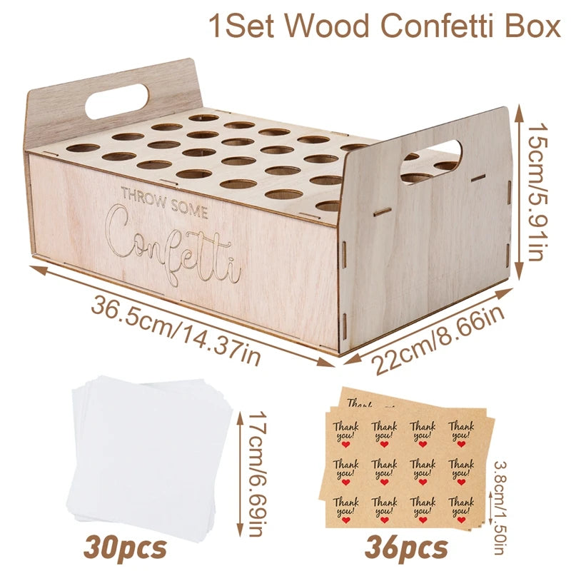Wooden Wedding Confetti Cone Frame Tray Confetti Cones Stand Box Rustic Wedding Decoration DIY Holder Support Party Favor
